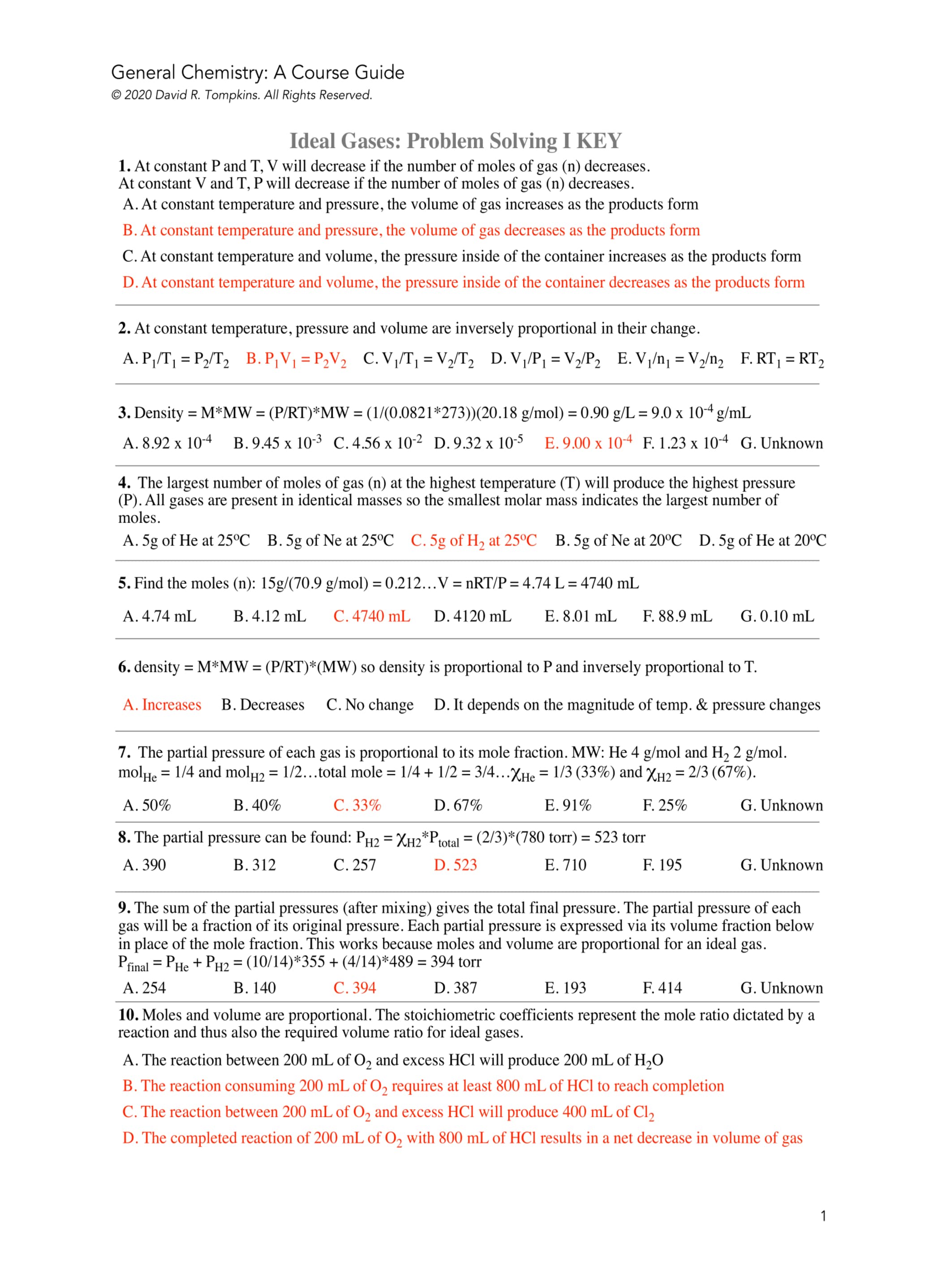 Introduction to Organic Chemistry I Course Guide Example Page 8