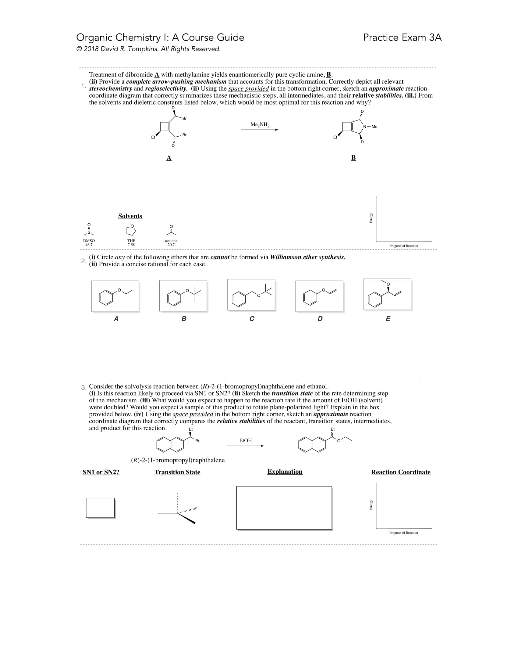 Introduction to Organic Chemistry I Course Guide Example Page 1