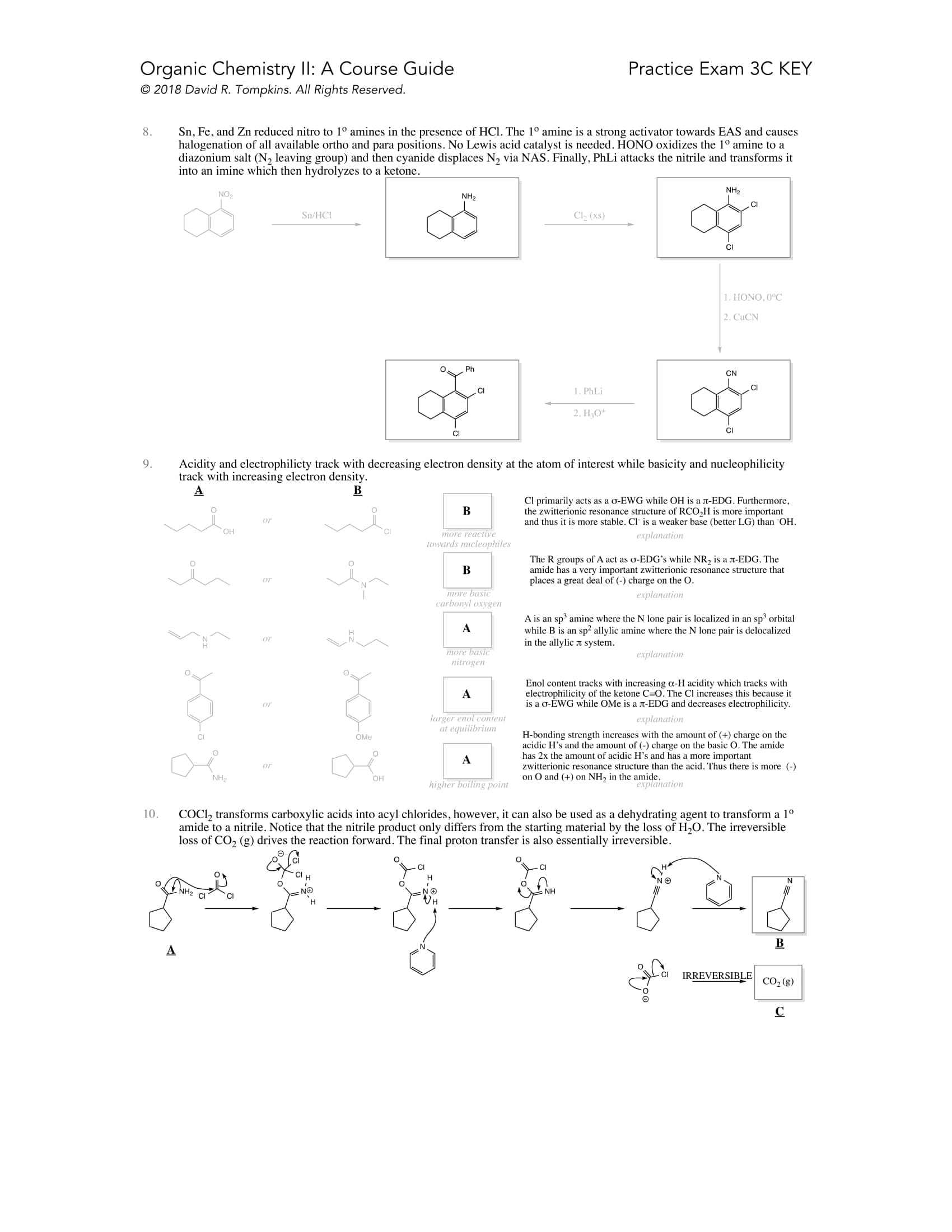 Introduction to Organic II Chemistry (Duke) Course Guide Example Page 2