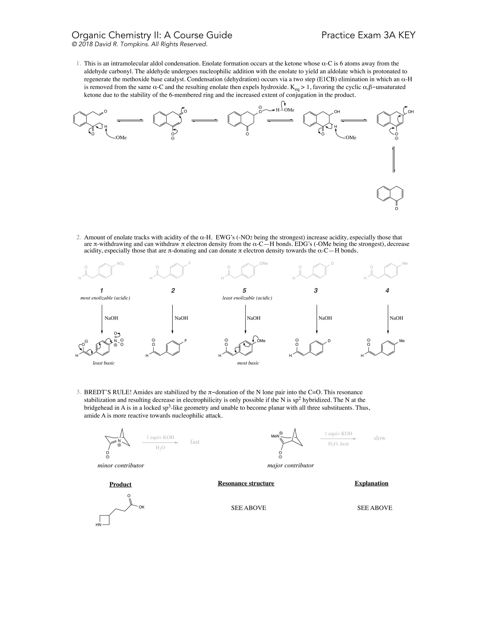 Introduction to Organic Chemistry II Course Guide Example Page 2