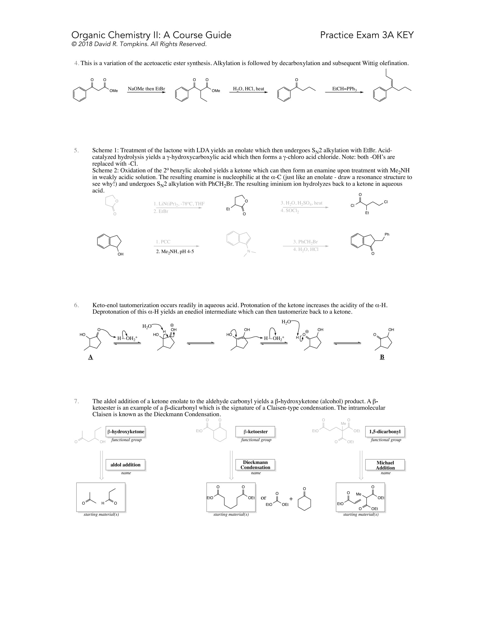 Introduction to Organic Chemistry II Course Guide Example Page 4
