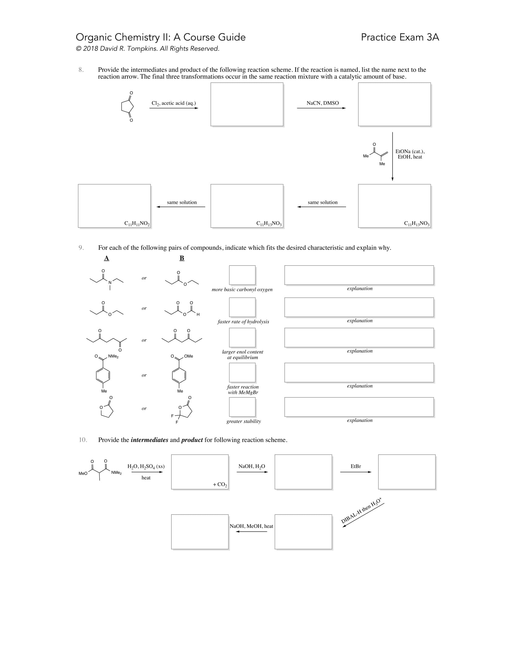 Introduction to Organic Chemistry II Course Guide Example Page 5